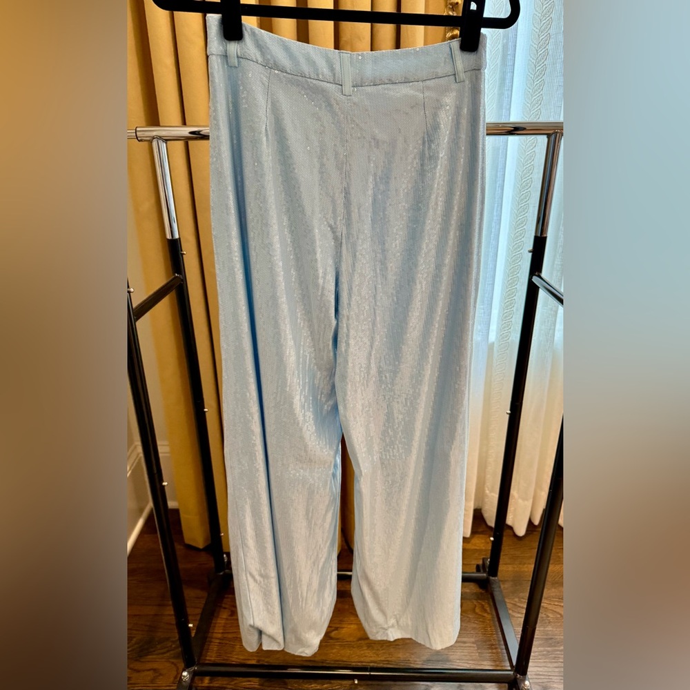 Stunning blue sequin pants by Anthropologie - Picture 2 of 4